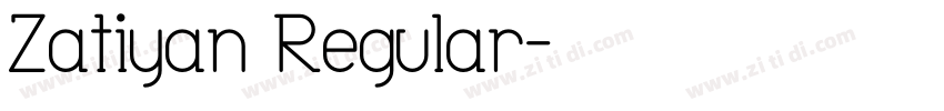 Zatiyan Regular字体转换